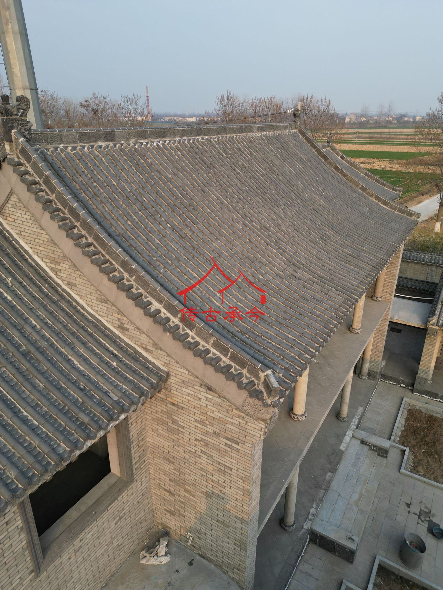 灰瓦中式合院、農(nóng)村多庭院合院設(shè)計(jì)、