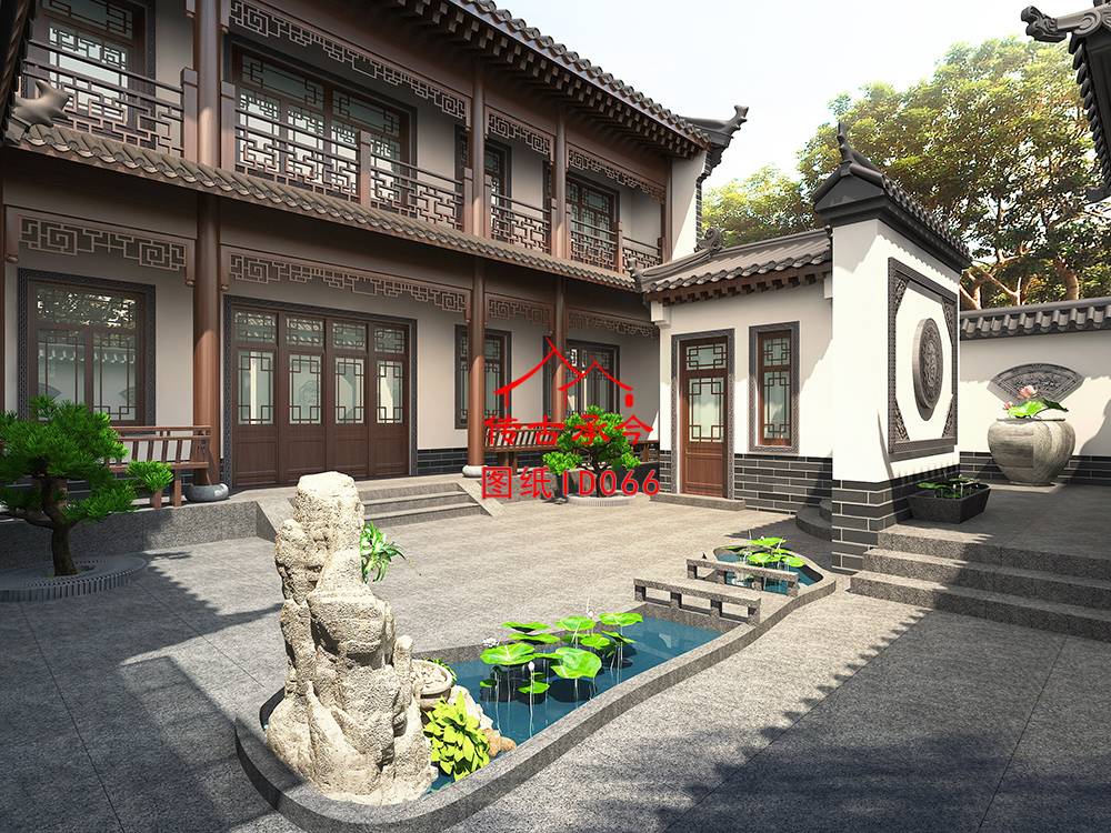 中式仿古四合院設計圖
