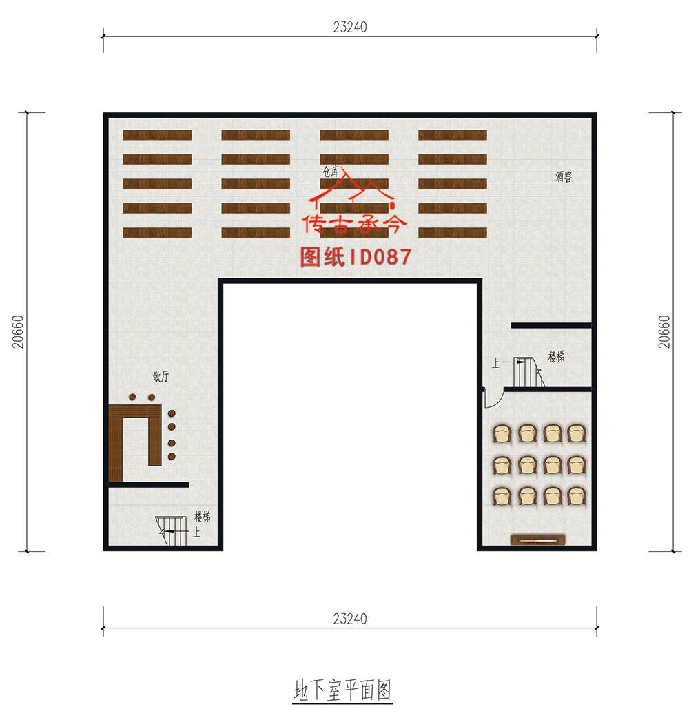現(xiàn)代雙拼四合院設計圖

