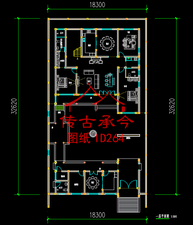 蘇式合院二層平面圖布置