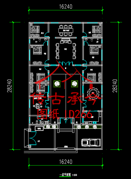 前院停車三合院平面布置方案