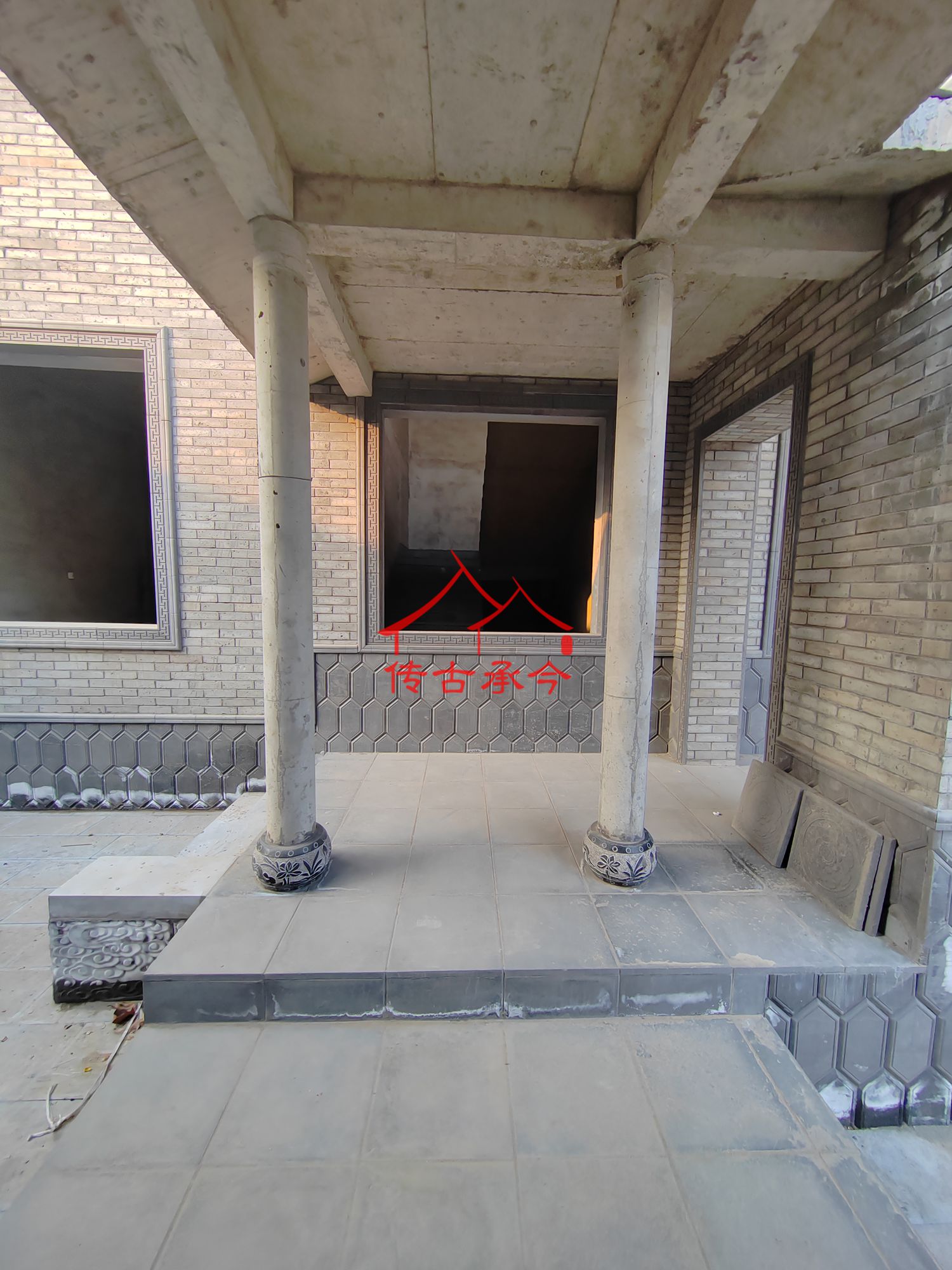 新中式門(mén)廊設(shè)計(jì)、合院門(mén)廊基礎(chǔ)施工、中式建筑入口門(mén)廊布局