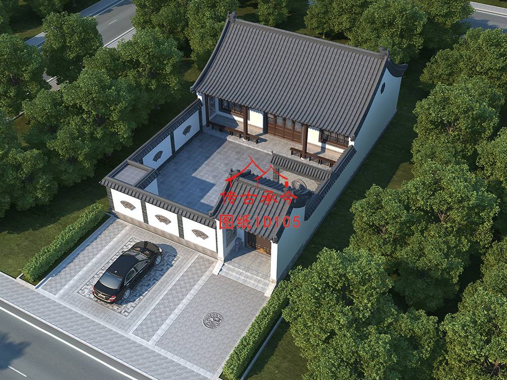 新中式合院鳥瞰圖