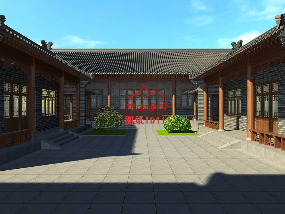 青磚四合院平面圖