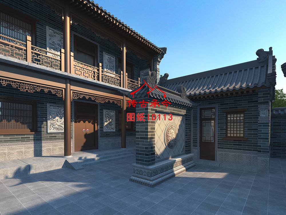 青磚合院平面圖