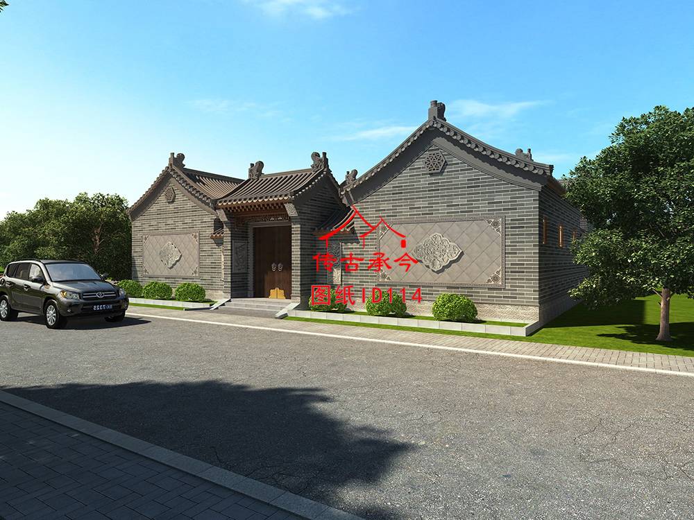 三合院外立面圖