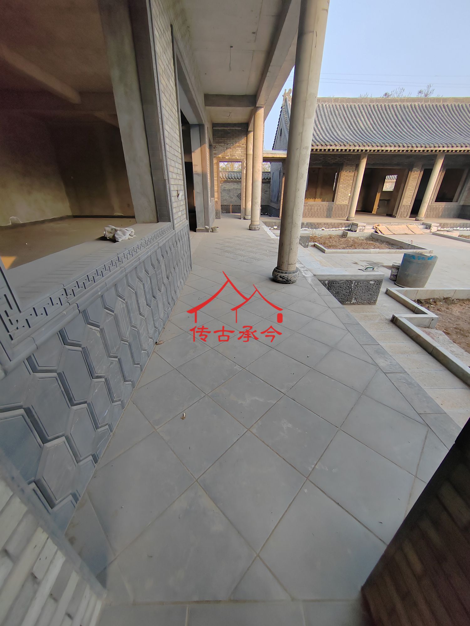 中式在建門(mén)廊、合院入口門(mén)廊施工、傳統(tǒng)宅院門(mén)廊結(jié)構(gòu)