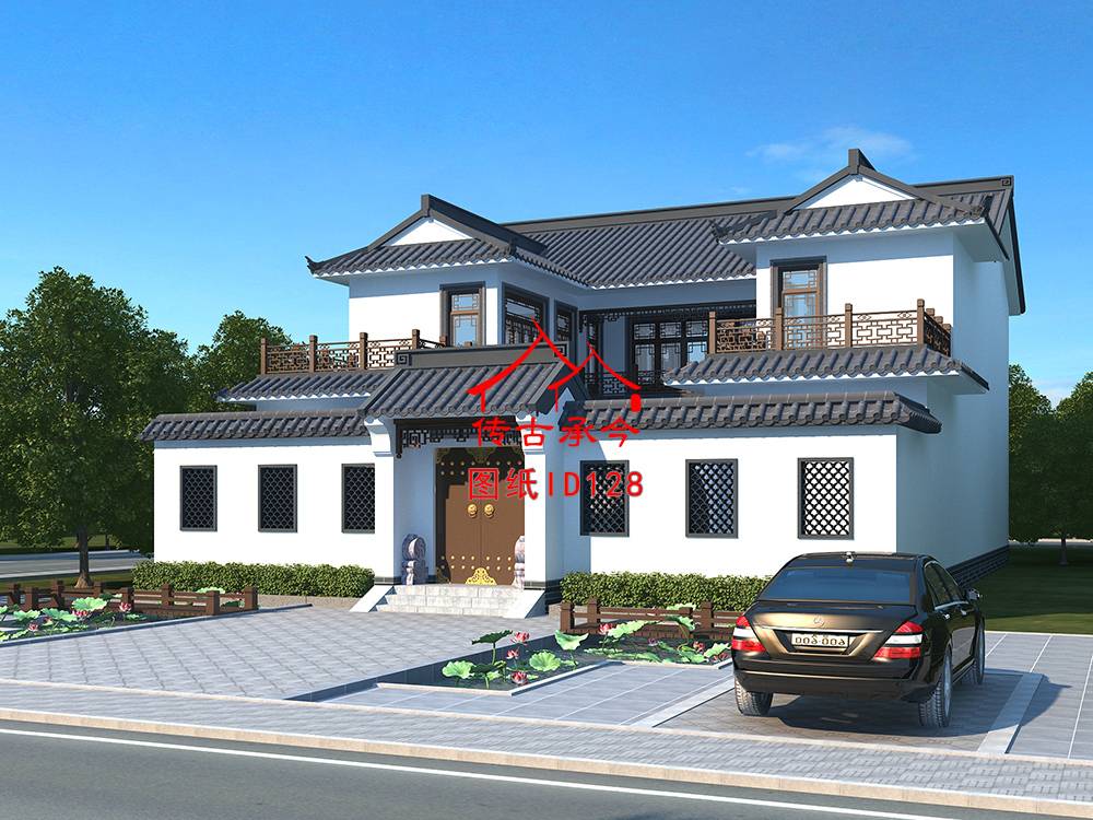 新中式合院外立面圖 