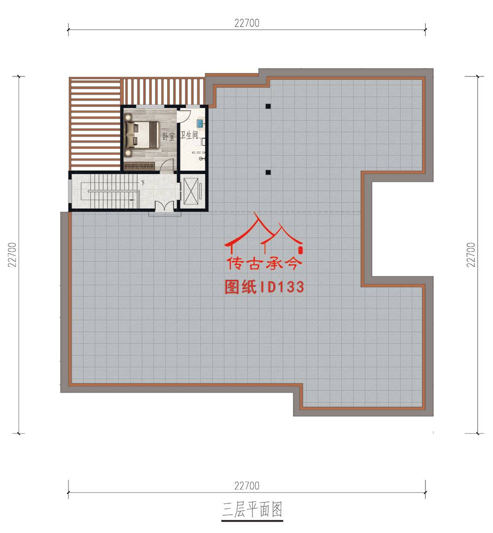 別墅露臺平面圖 