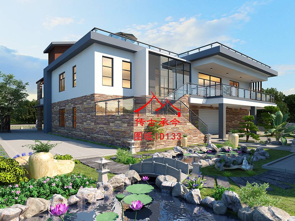 現(xiàn)代別墅外立面圖