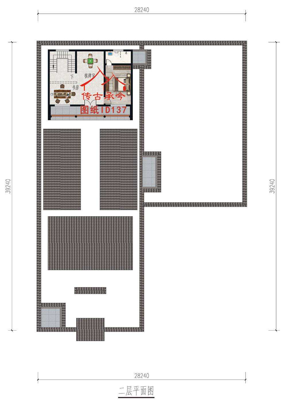 二層二進(jìn)四合院平面布置圖