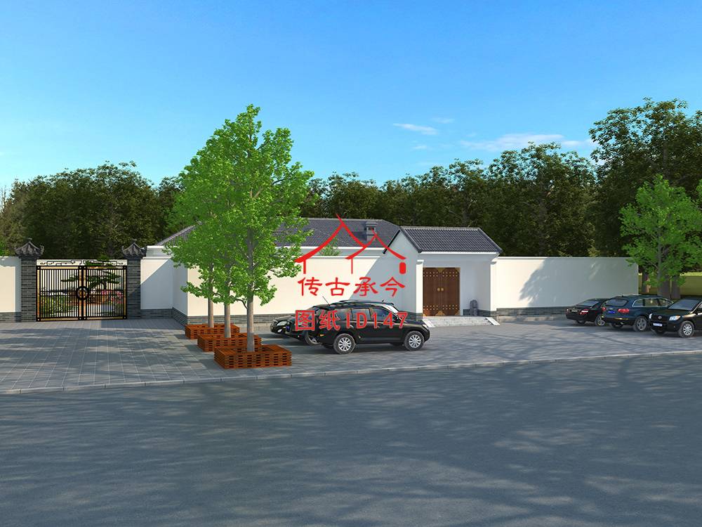 一層新中式合院效果圖