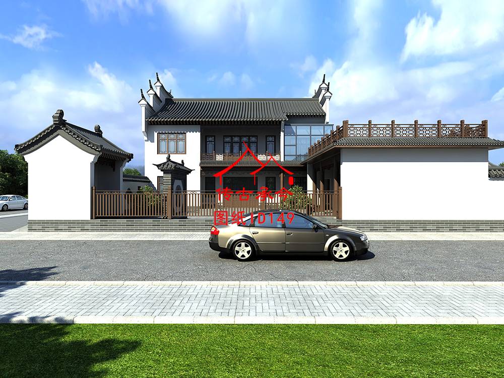 徽派四合院效果圖
