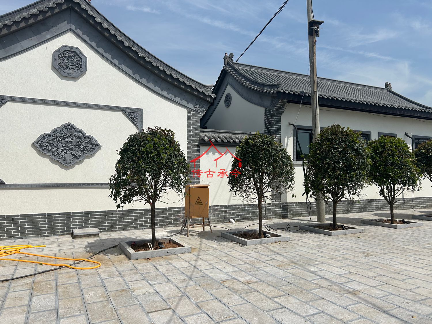 自建房庭院 施工中造景、鄉(xiāng)村合院 景觀布置實(shí)景