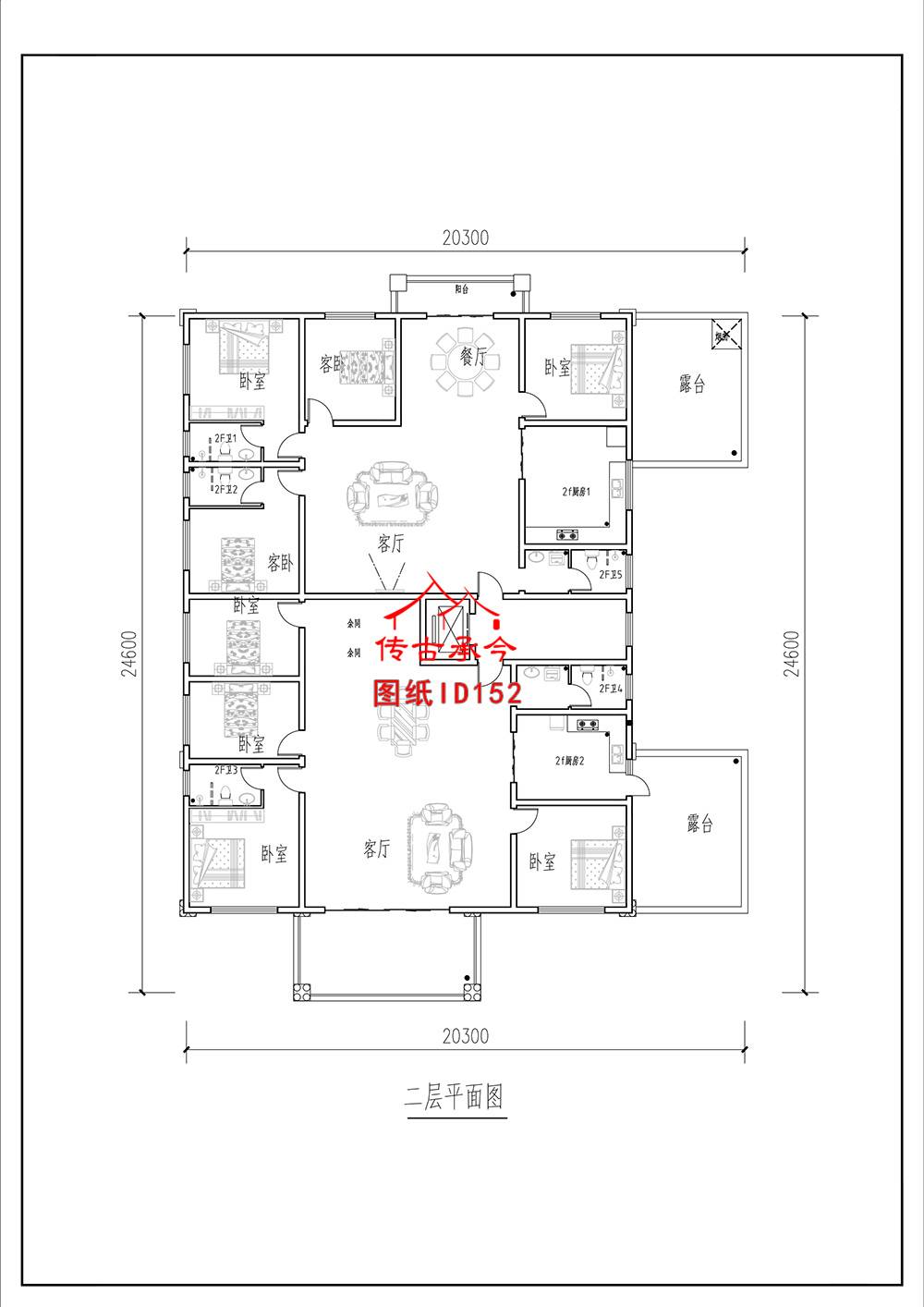 農(nóng)村自建房新中式別墅平面圖