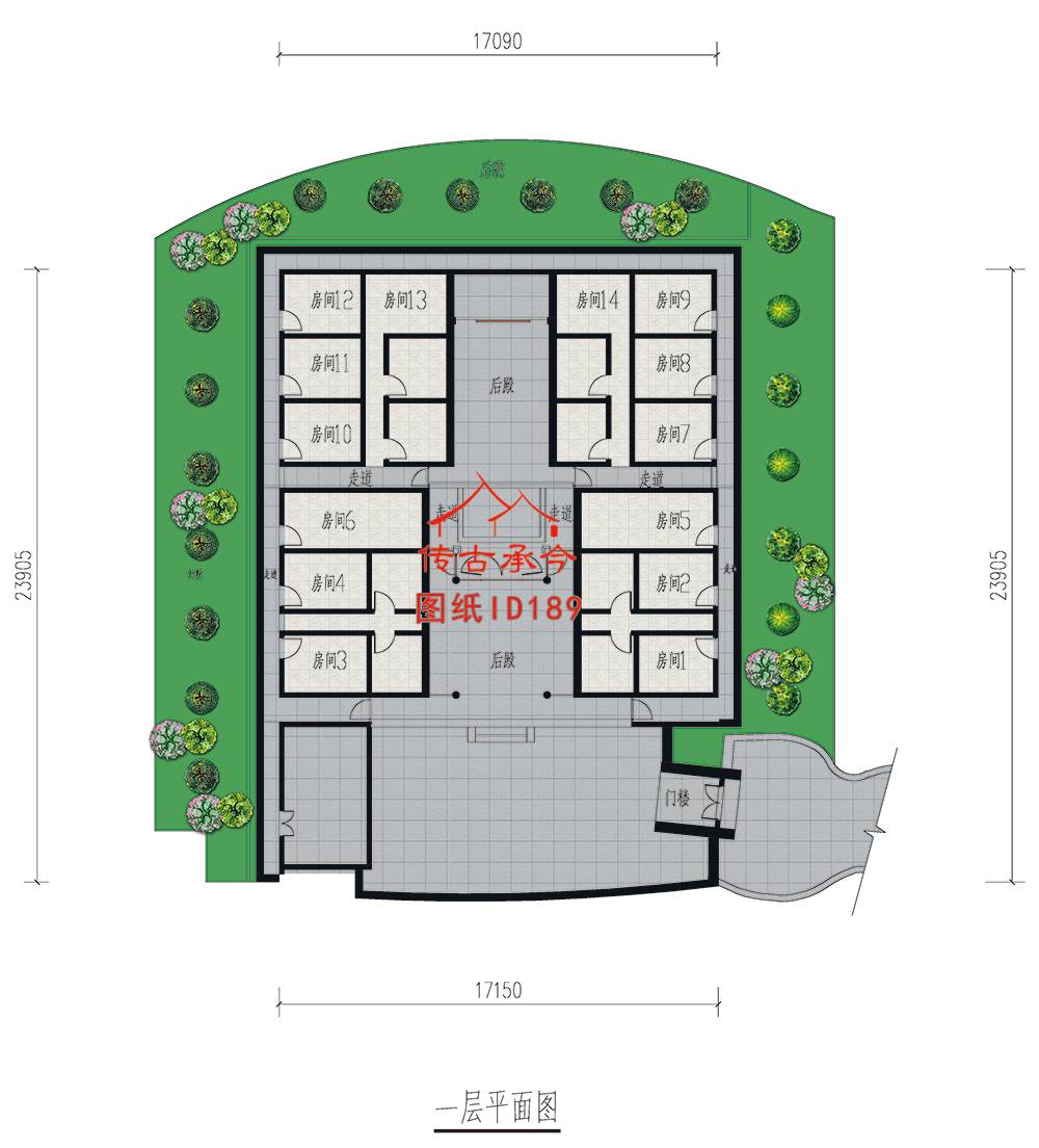 四水歸堂祠堂平面布局圖