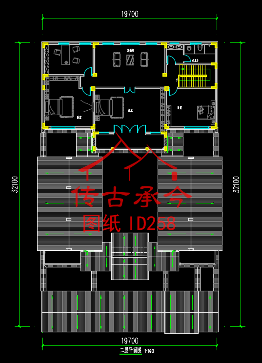 正宗北京四合院平面圖