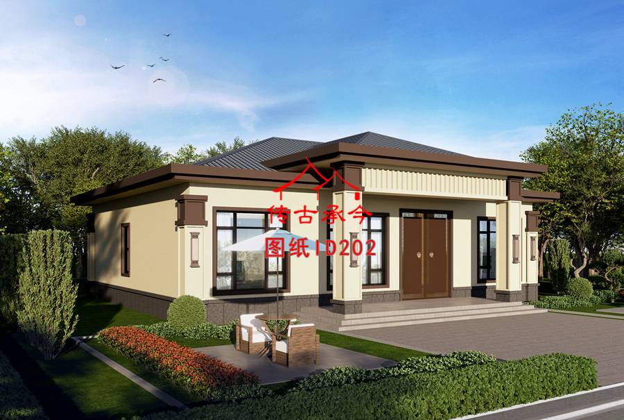 50萬(wàn)農(nóng)村小型新中式別墅