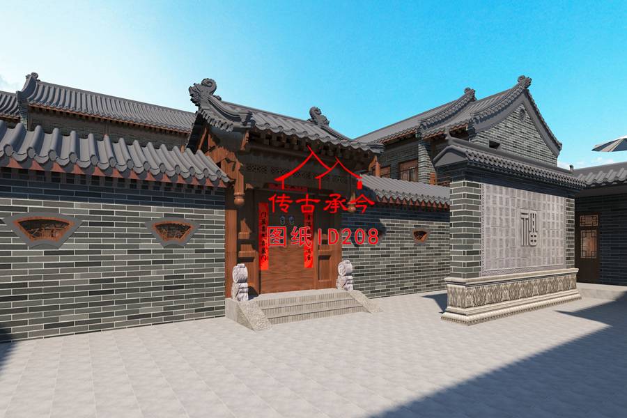 中式垂花門效果展示