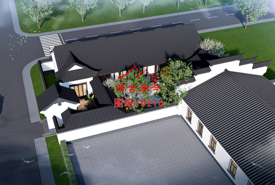 歇山飛檐翹角效果圖