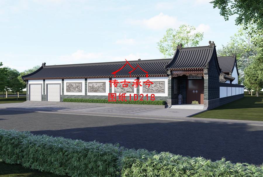 七開間倒座房外觀人視圖