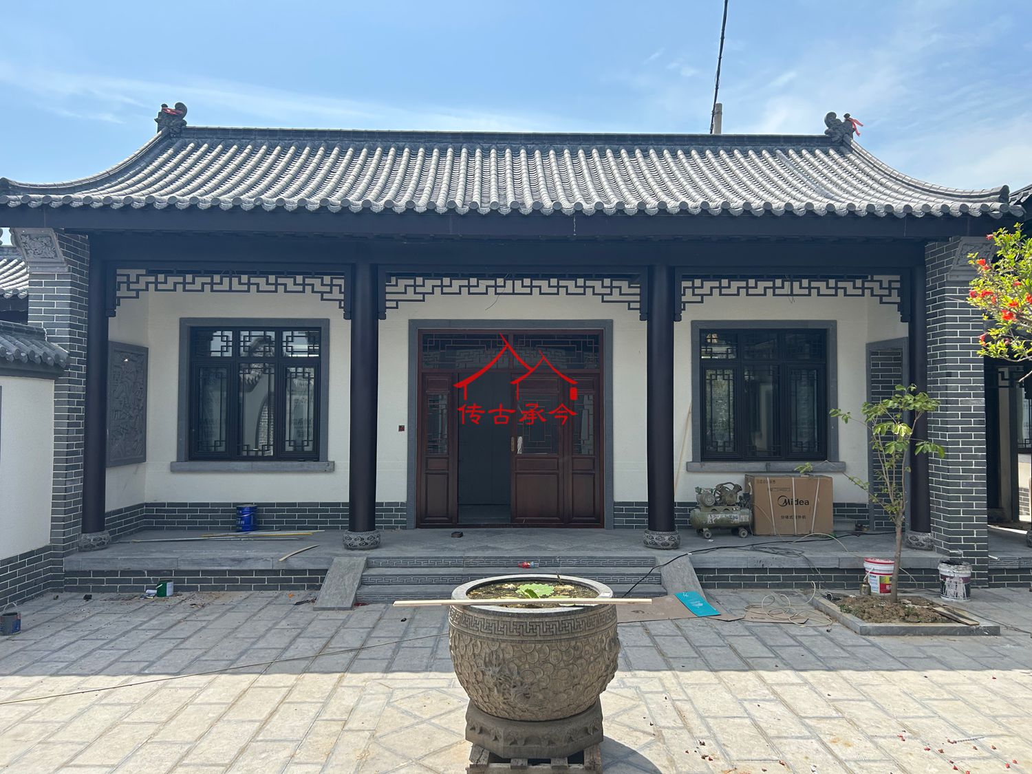 在建合院正房 裝修實(shí)景、鄉(xiāng)村自建房 中式正房案例