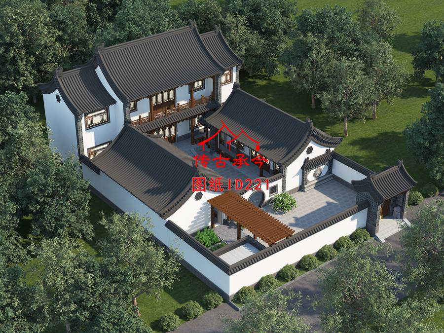 新中式三合院農(nóng)村自建房