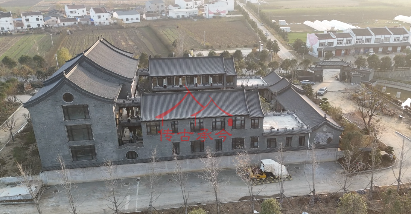 青磚灰瓦中式院落航拍