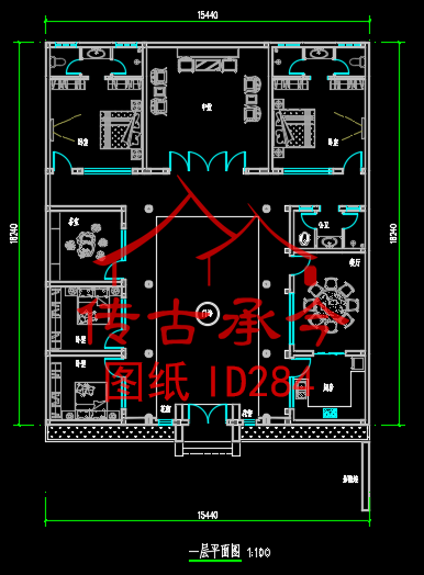 中式小四合院設(shè)計(jì)平面圖