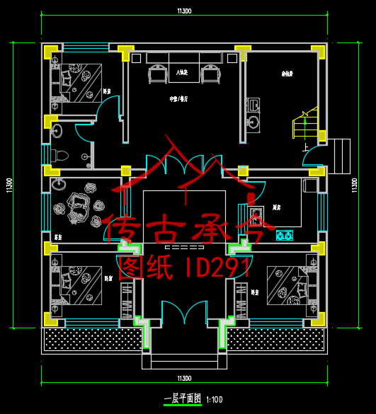 合院一層平面圖
