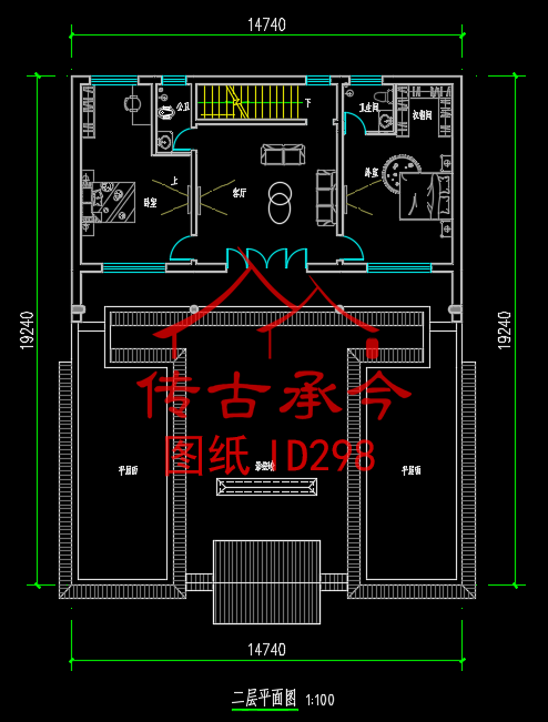 小型合院二層平面圖