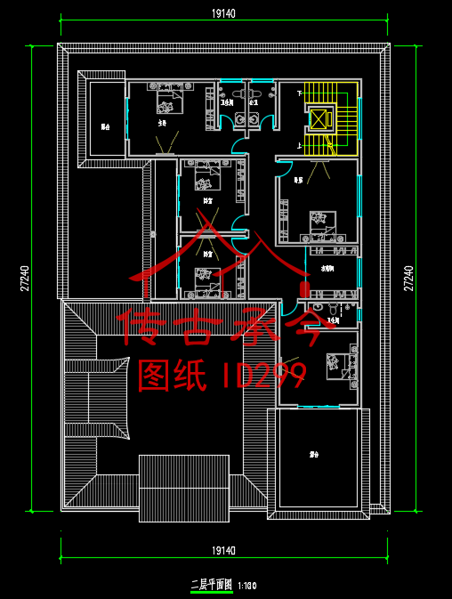 合院二層平面圖