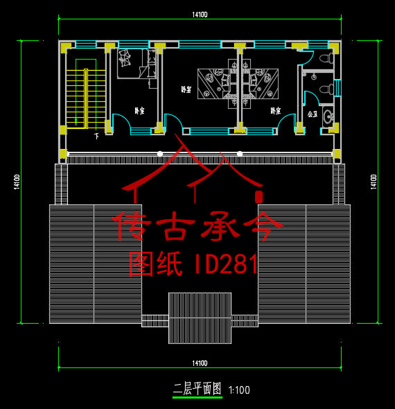兩層樓四合院二層設計圖 