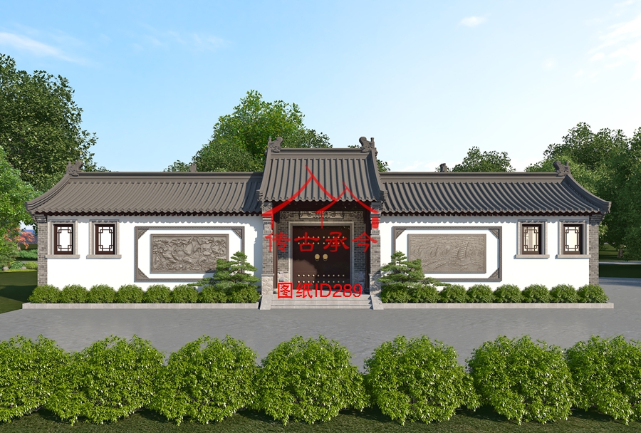 大型四合院設(shè)計(jì)大門效果圖