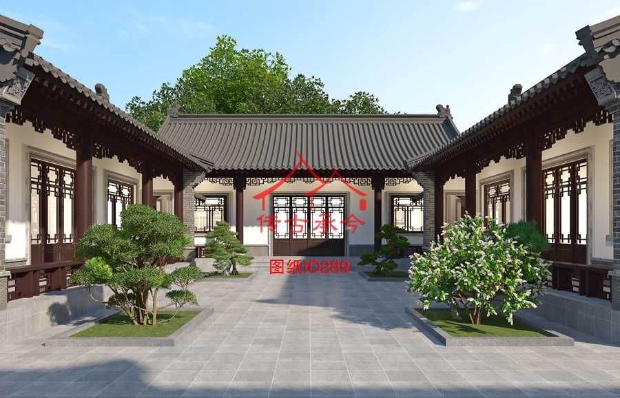 大型四合院庭院設(shè)計(jì)效果圖