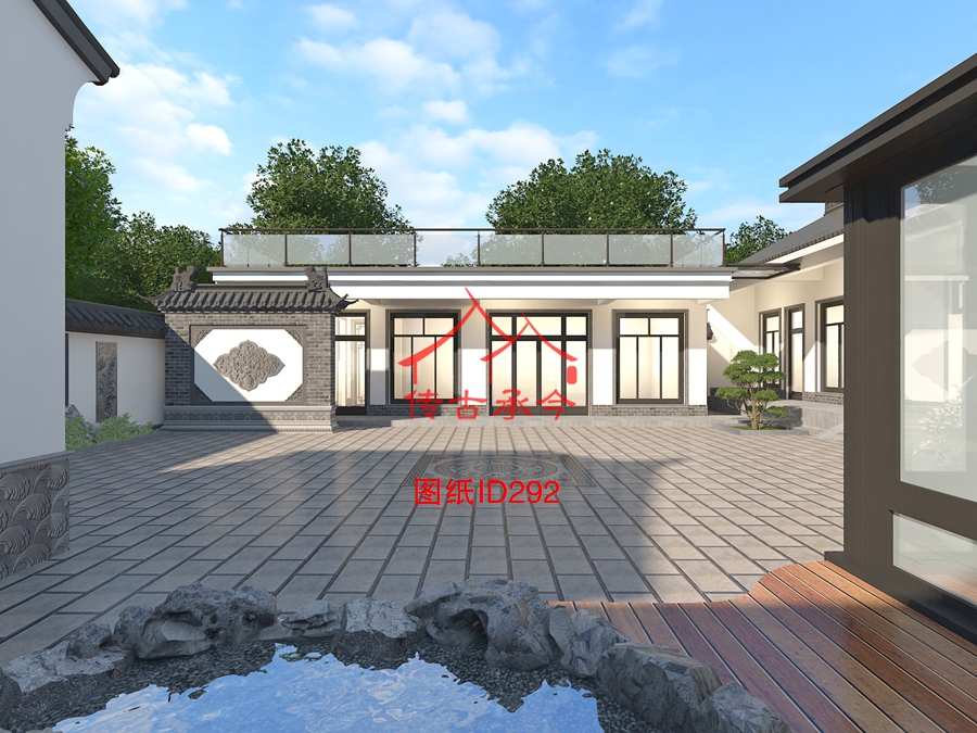 農(nóng)莊四合院設(shè)計(jì)效果圖