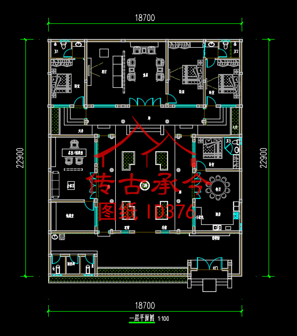 三合院平面布局圖