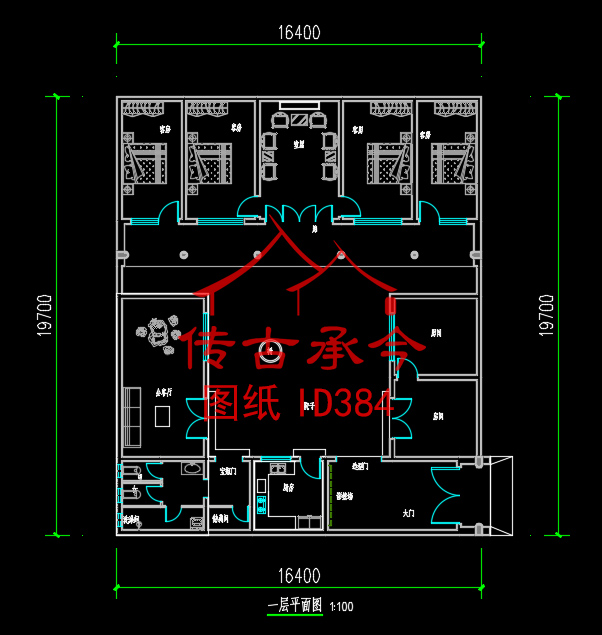 新中式風格四合院平面布局圖