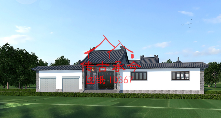 中式四合院大門效果圖