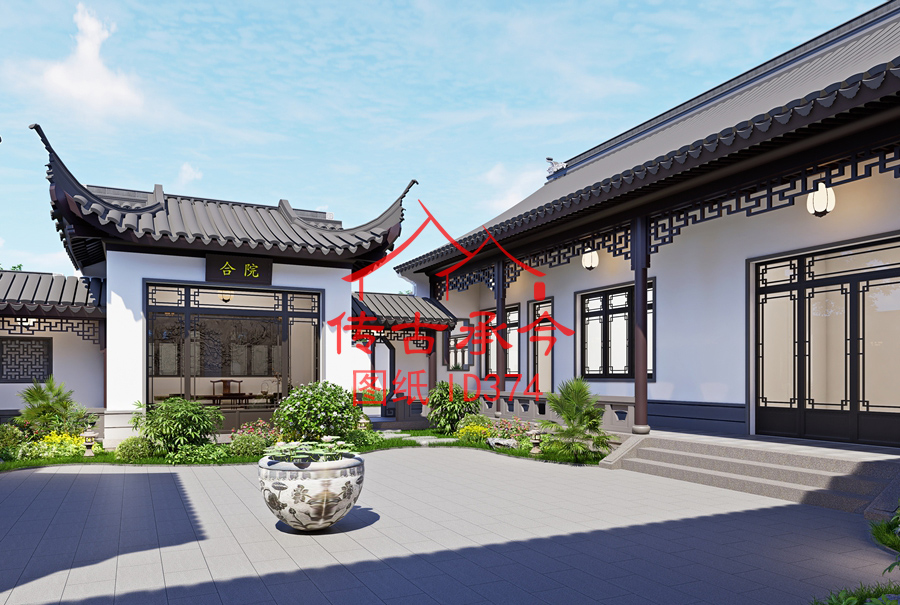 蘇派院子庭院效果圖