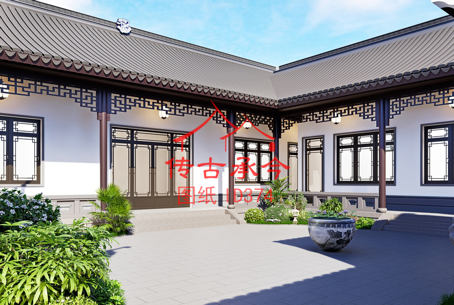 蘇派院子主房一層效果圖