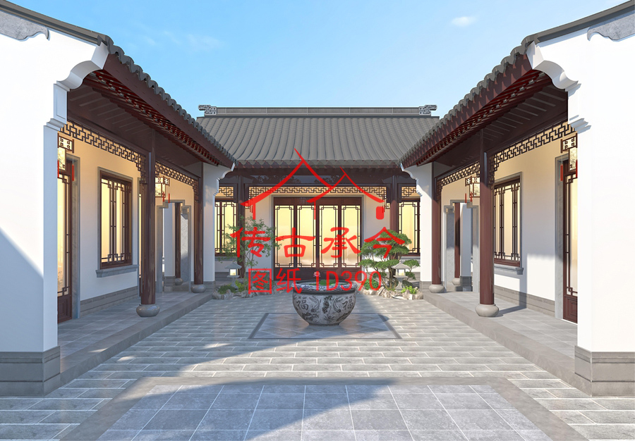 蘇派院子主房一層效果圖