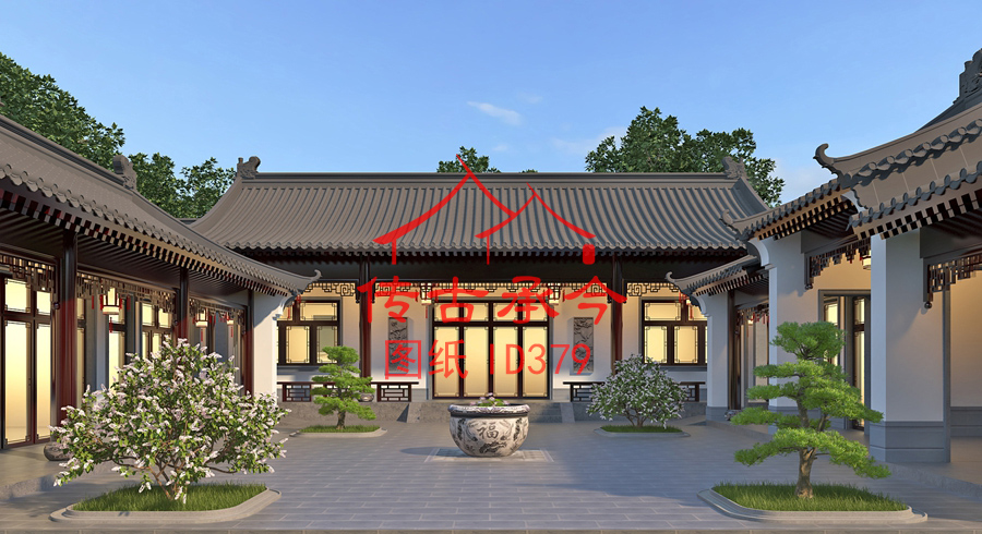 三合院主房一層效果圖