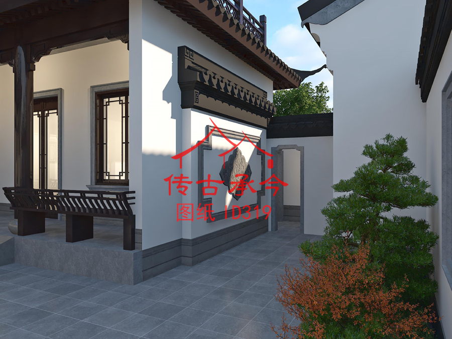 蘇式三合院天井效果圖